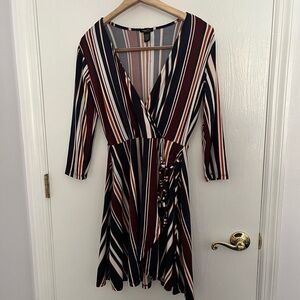 Striped Wrap Dress